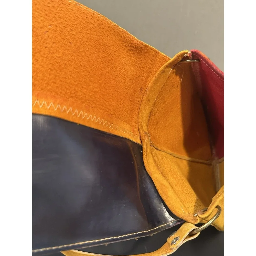 Vintage Multi Color Suede Shoulder Bag‎